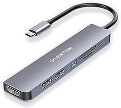 LENTION USB C Hub for MacBook Air, 100W Charging, 4K HDMI, Card Reader