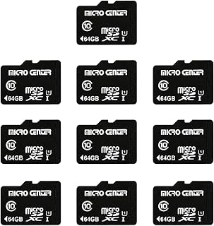 64GB MicroSDXC Card 10 Pack for Drones & Full HD Recording