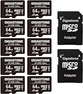 GIGASTONE 64GB Micro SD Card Pack for Drones with Camera