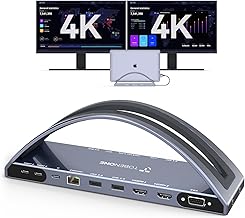 TobenONE USB C Docking Station for MacBook Pro/Air M4, Dual 4K, 13-in-2