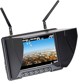 7" FPV Monitor RC801 for Drones - DVR HDMI, Built-in Battery