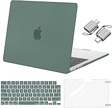 MOSISO MacBook Air 13 Case 2025-2022 M3/M2, Hard Shell, Emerald Green