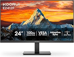 KOORUI 24" HD Monitor for Desktop PC, 100Hz, Freesync