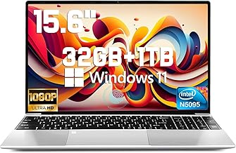 2025 Windows 11 Laptop - 15.6" Full HD, 1TB SSD, 32GB RAM