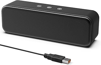 Upgraded USB Soundbar for TV & PC | Crystal-Clear Sound, Deep Bass, Touch Control