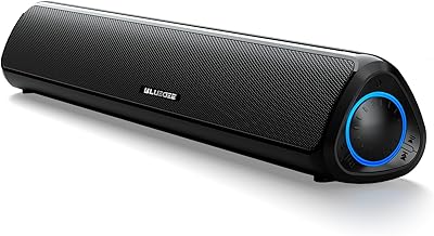 Bluetooth Soundbar for TV & PC, HiFi Stereo Speakers with Deep Bass