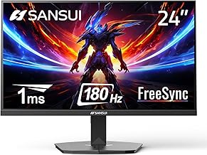 SANSUI 24" 180Hz Gaming Monitor for Desktop PC FHD 1080P