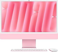 Apple 2024 iMac Desktop with M4 Chip, 24-inch Retina Display, 16GB RAM, 256GB SSD, Pink