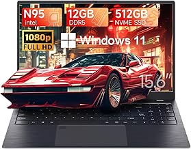 "15.6-inch Laptop Computer: DDR5 12GB RAM 512GB SSD, Intel Processor, FHD IPS Display - Windows 11 Pro - WiFi, Bluetooth 5.0, Type-C - Notebook Computers for Sale"