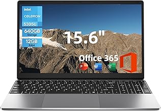 Powerful 15.6" Windows 11 Laptop with 12GB RAM & 640GB Storage