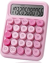 Cute Pink Mechanical Switch Calculator with Large LCD Display for Desktop