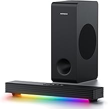 MEREDO 3.1CH Sound Bar for TV with Subwoofer & RGB Lighting