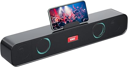 Colorful Gradient Sound Bar Speaker with Phone Holder for PCs