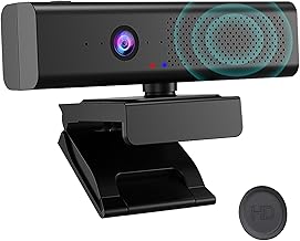 1080P USB Webcam with Mic & Speaker for Streaming & Conferences