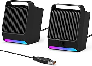 USB Computer Speakers with RGB Light | Best Sound Bar for TV