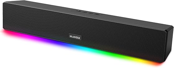 Portable Bluetooth Computer Speakers - HiFi Sound Bar for TV