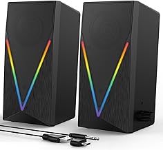 RGB Computer Speakers with Enhanced Bass for Gaming & TV Use