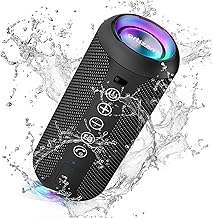 Ortizan Portable Bluetooth Speaker: 24W Deep Bass & LED Lights