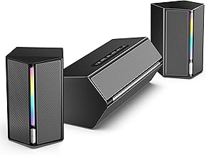 FIFINE RGB Gaming Speakers with Subwoofer - Best Sound Bar for TV